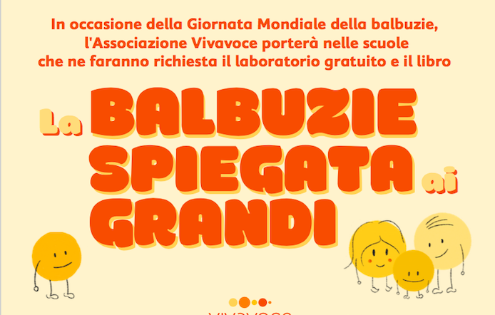 Giornata Mondiale della Balbuzie: l’Associazione Vivavoce incontra le scuole