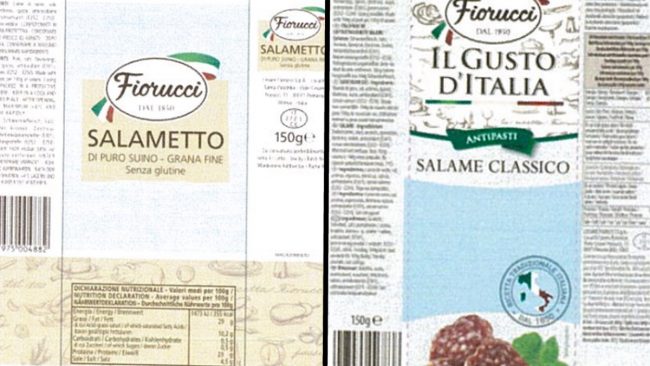 Fiorucci ritira salame e salametto: allergene non dichiarato