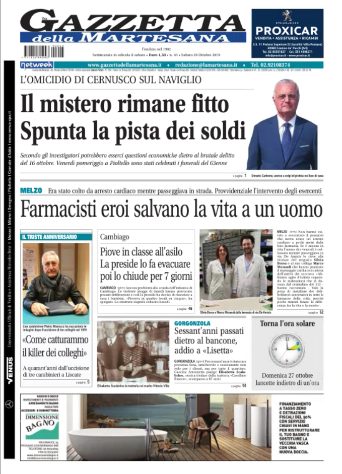 Il nuovo numero della Gazzetta della Martesana è in edicola