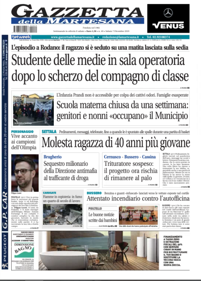 Il nuovo numero della Gazzetta della Martesana è in edicola