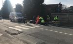 Incidente auto moto a Pessano arriva l'elisoccorso FOTO