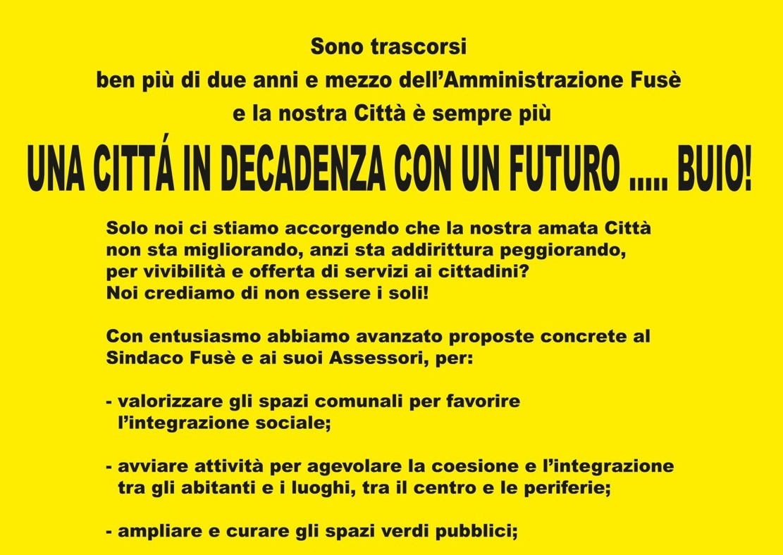 “Una città senza futuro” commercianti e imprenditori lanciano l’allarme