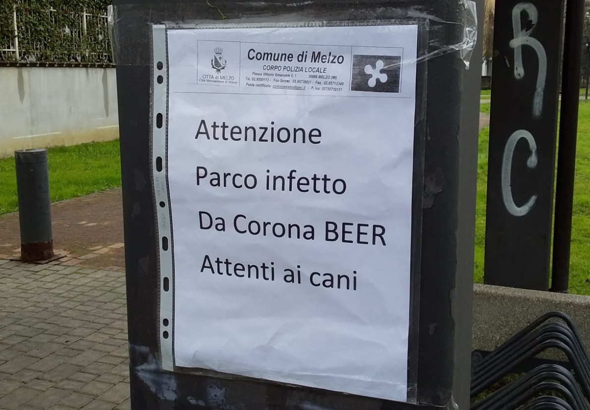 Parco infetto da Corona… beer. L’autore della burla rischia una denuncia