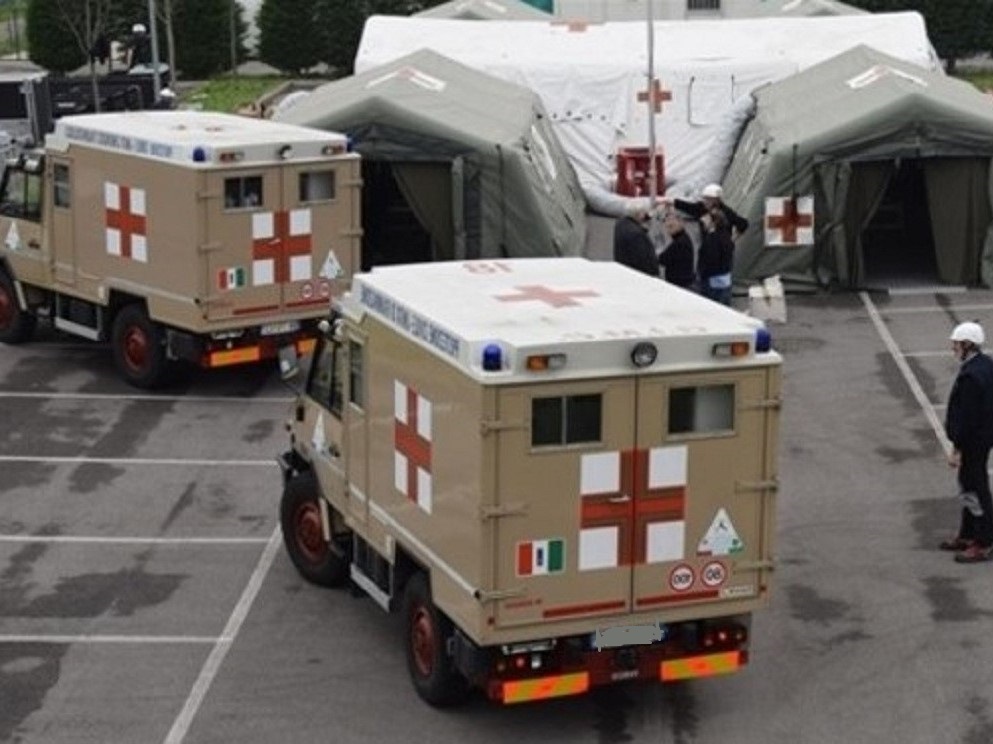 Coronavirus, sopralluogo all’ospedale da campo di Bergamo VIDEO