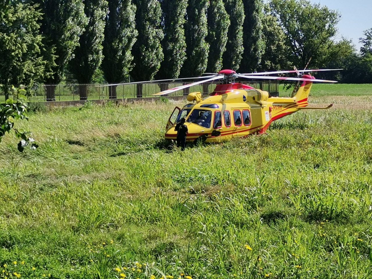Punto da un insetto a Cernusco, arrivano ambulanza ed elicottero