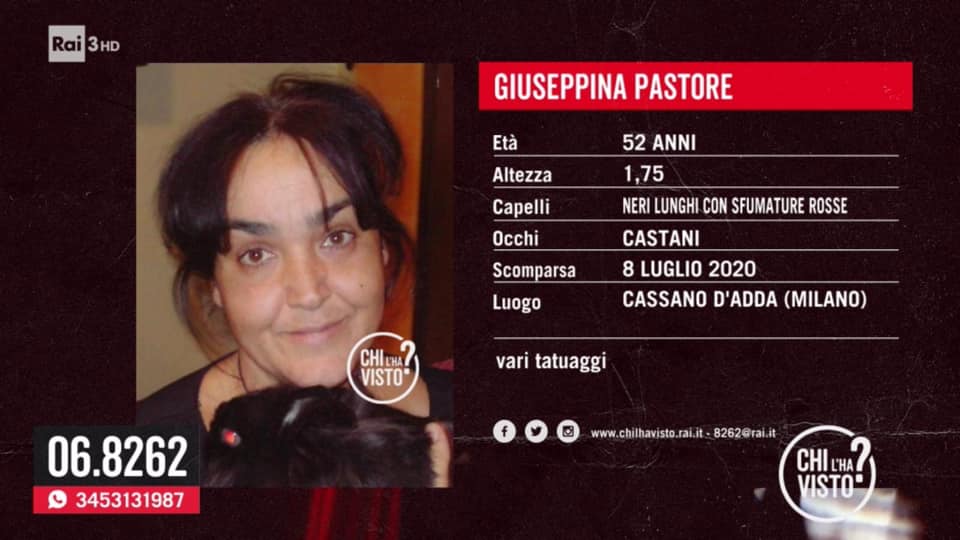 Giuseppina Pastore, la donna scomparsa da Cassano, è stata ritrovata