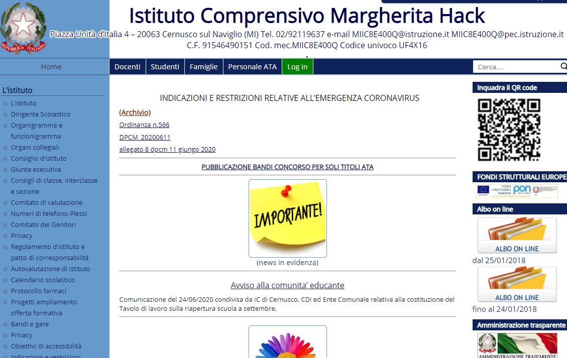 Sondaggio di una lista politica sul sito della scuola, bagarre a Cernusco