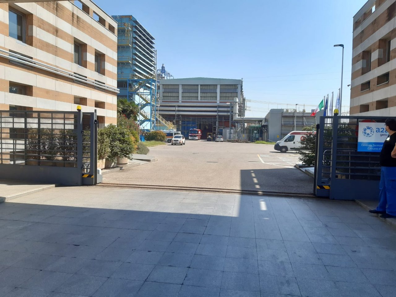 Incendio in un impianto lavorativo