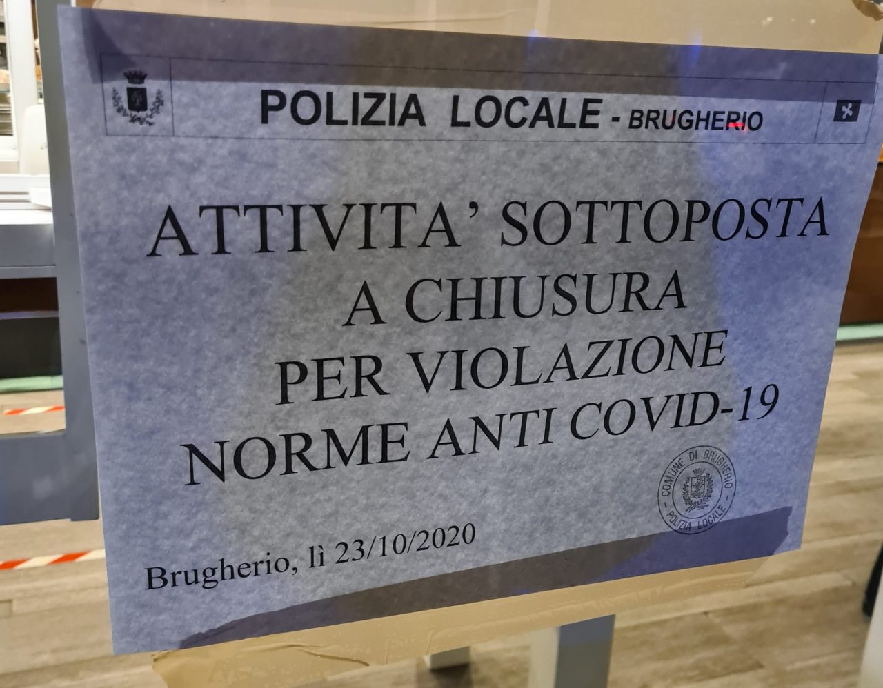 Tavolata da 12, locale chiuso per 5 giorni dai vigili