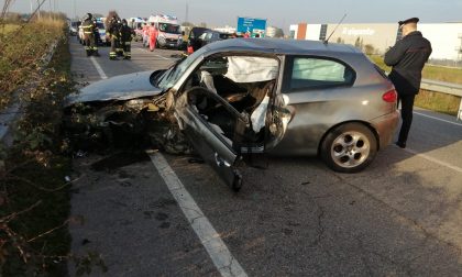 Incidente frontale a Cambiago FOTO