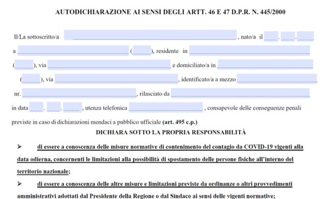 Autocertificazione Lombardia ottobre 2020: ecco il nuovo modulo da scaricare