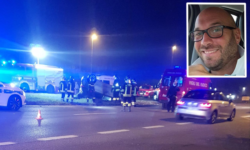 Si ribalta con l’auto, muore 36enne. Salvo il figlio di 5 anni che era a bordo con lui FOTO