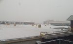 Campi e tetti imbiancati: in Martesana è arrivata la neve