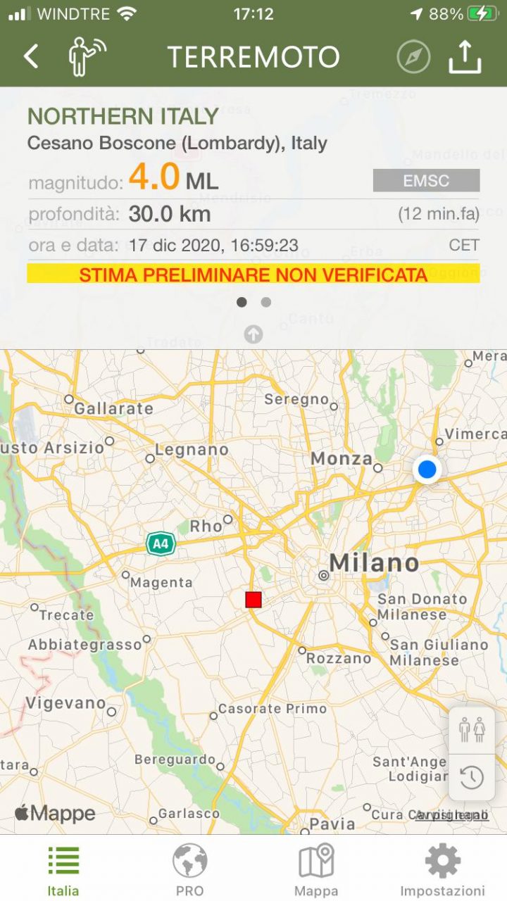 terremoto a milano