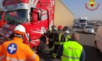 Incidente tra mezzi pesanti in Tangenziale, intervengono i pompieri