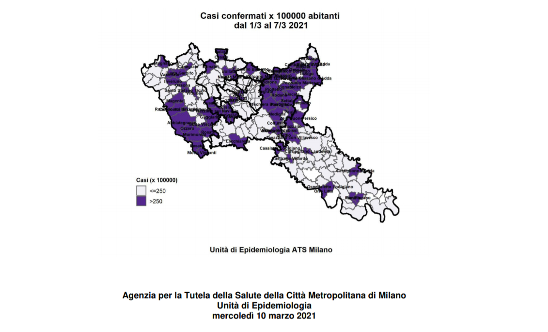 Covid: in Martesana soltanto 6 Comuni hanno numeri non da zona rossa