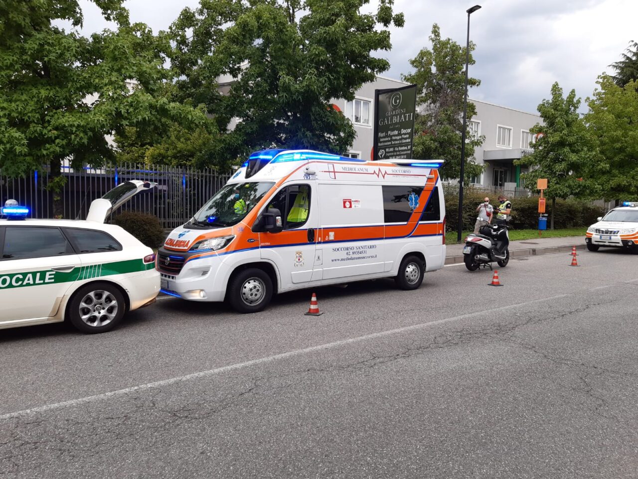 Caduta con lo scooter, paura per un 29enne