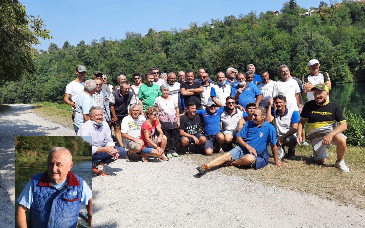 Pescatori sull’Adda in ricordo di un amico scomparso