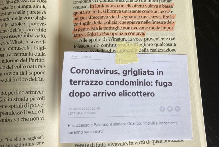 “Complottisti letterari” paragonano l’Italia del Covid a “1984” di Orwell