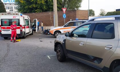 Incidente fra un centauro e un'automobilista