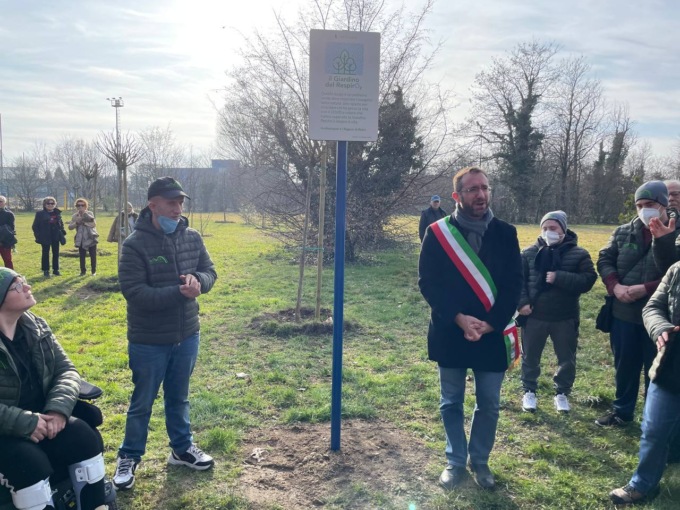 Giardino del respiro, inaugurato lo spazio per le vittime del Covid-19