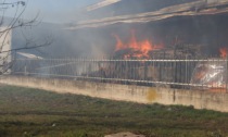 Incendio a Pozzuolo Martesana, colonna di fumo visibile a chilometri di distanza