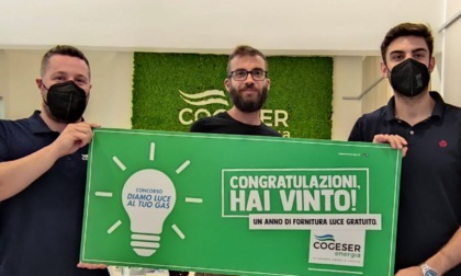 Cogeser Energia premia i fortunati vincitori con un anno di elettricità gratis