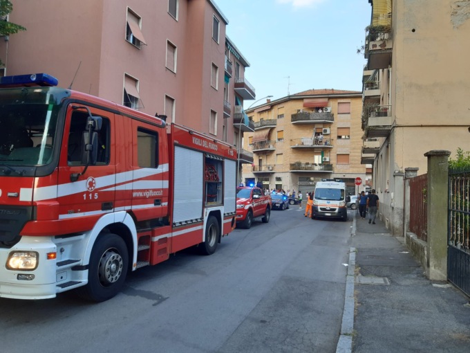 Cortocircuito in una caldaia, incendio in un appartamento