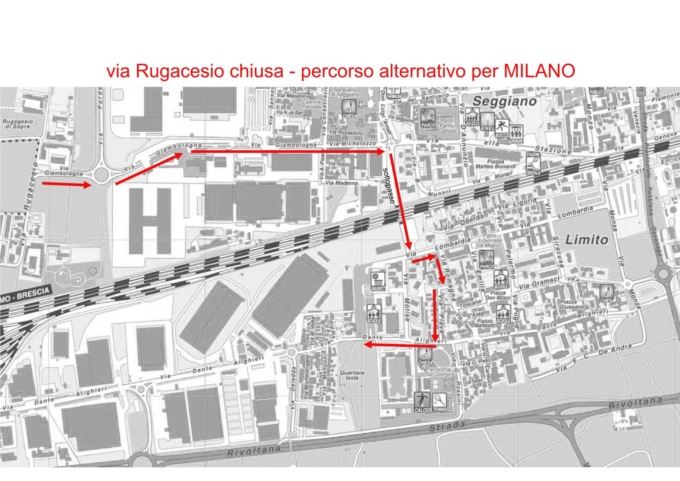 Via Rugacesio chiusa, modifica anche a Pioltello: attenzione, strade chiuse con la ripartenza delle scuole