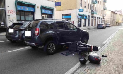 Scontro auto-moto a Segrate, la Polizia Locale blocca la strada