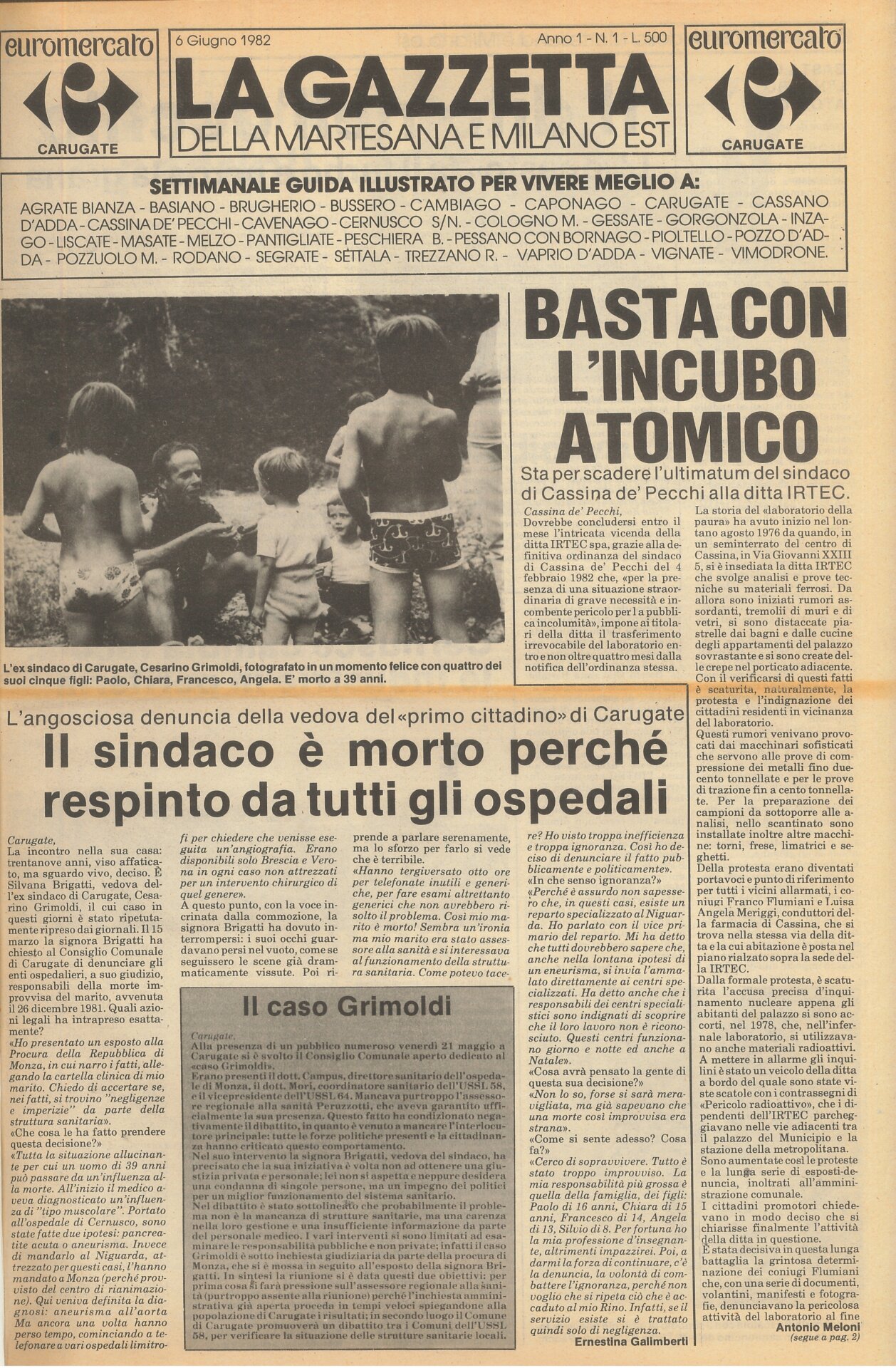 Prima pagina 1982