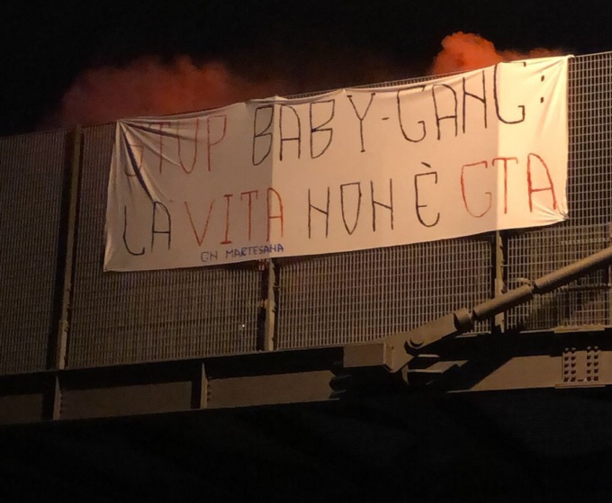 Blitz di Gioventù nazionale a Pioltello contro le baby gang