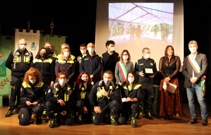 Taglio del nastro per la nuova casa della Protezione civile a Basiano
