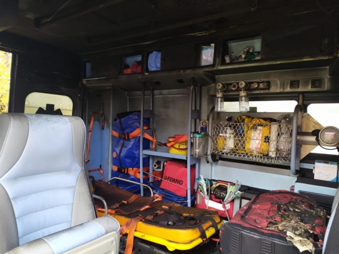 segrate ambulanza misericordia prende fuoco