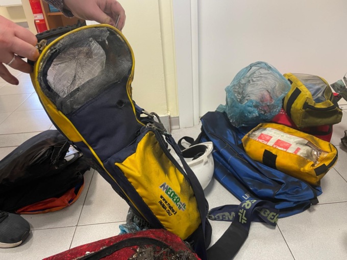 segrate ambulanza misericordia prende fuoco