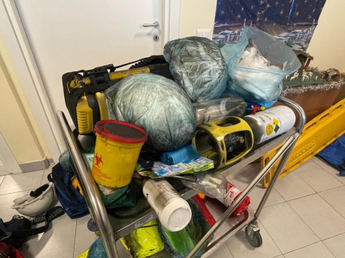 segrate ambulanza misericordia prende fuoco