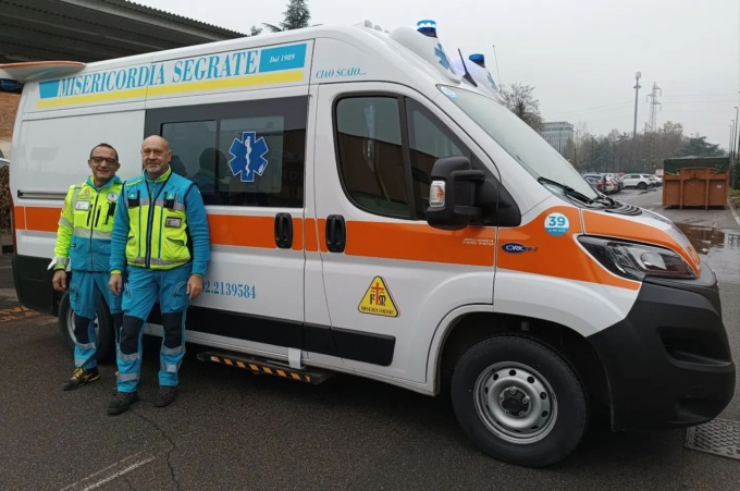 A Segrate arriva una nuova ambulanza a tempo di record grazie alle donazioni