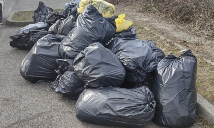 Quaranta sacchi di rifiuti abbandonati a Grezzago