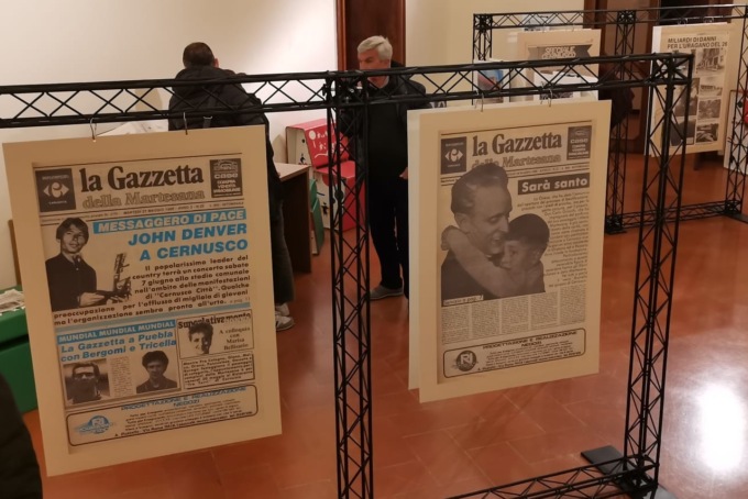 A Cernusco sul Naviglio una mostra di foto e pagine della Gazzetta della Martesana
