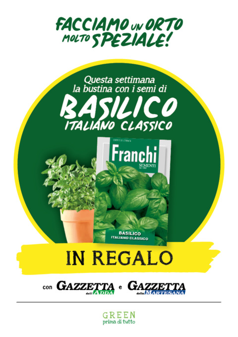 In regalo con la Gazzetta della Martesana e la Gazzetta dell’Adda il basilico