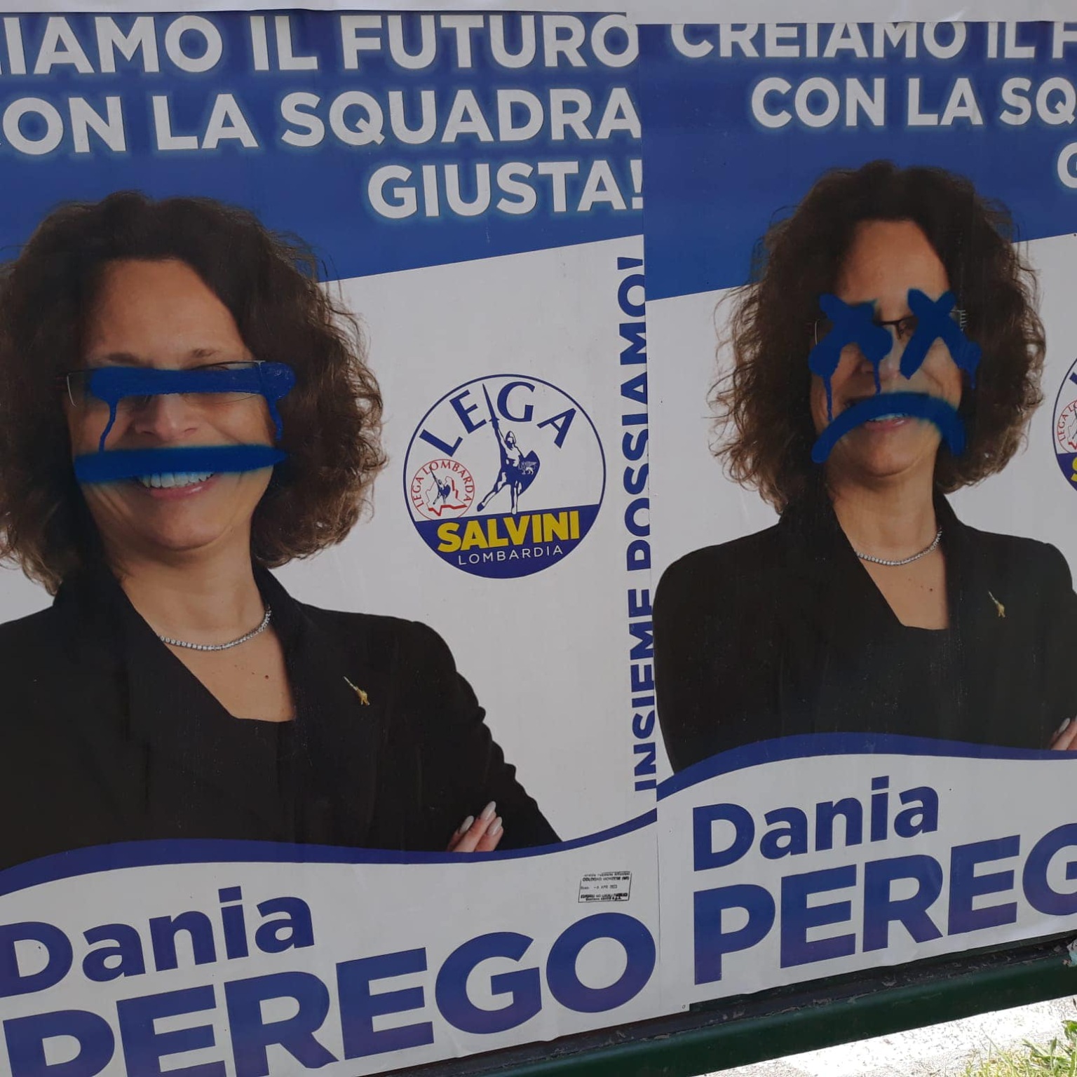 Vandalizzati i manifesti della Lega a Cologno Monzese - Prima la Martesana