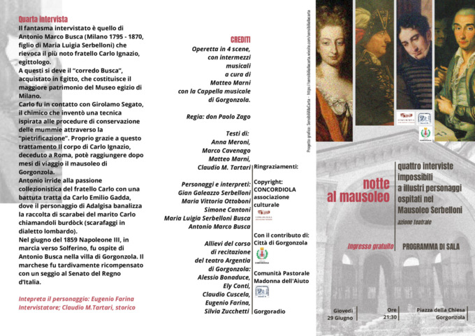 Una “notte al Mausoleo” di Gorgonzola