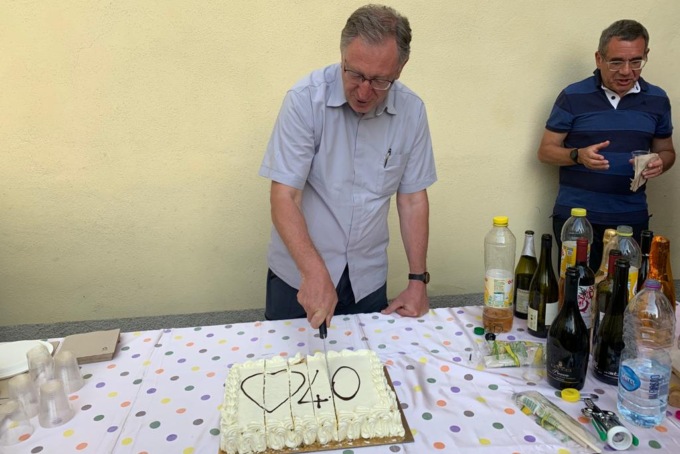 E’ sacerdote da quarant’anni e ha festeggiato con la comunità di Gorgonzola