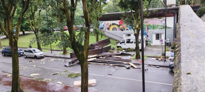 Dopo la tromba d’aria Cernusco sul Naviglio riparte