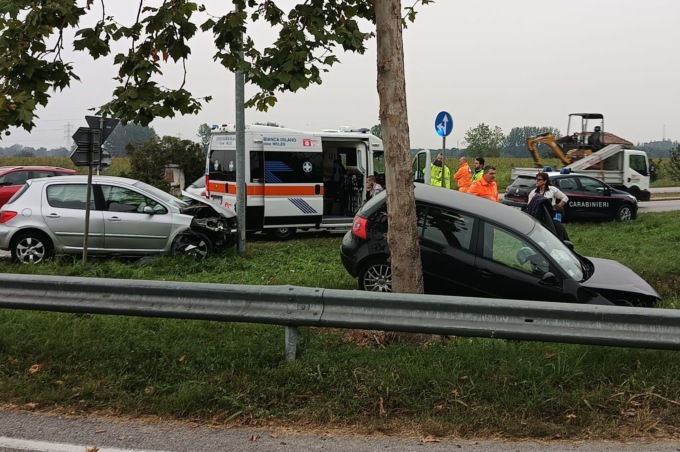 Frontale sulla Rivoltana a Truccazzano: arrivano elicottero e automedica
