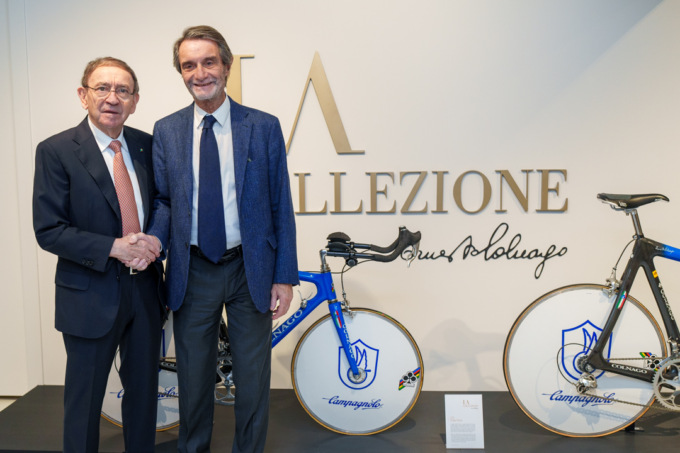 Il presidente Fontana visita il Museo della Bicicletta di Ernesto Colnago