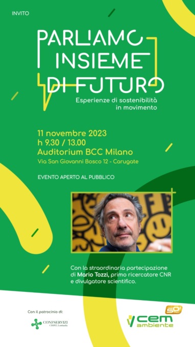 Mario Tozzi a Gorgonzola per parlare di cambiamenti climatici