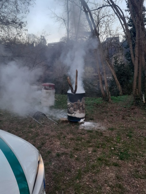 Fuoco al Parco Adda Nord e incidente, doppio intervento della Polizia a Trezzo