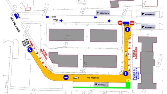 Sensi unici in via Falcone e in via Bizzarri a Capriate