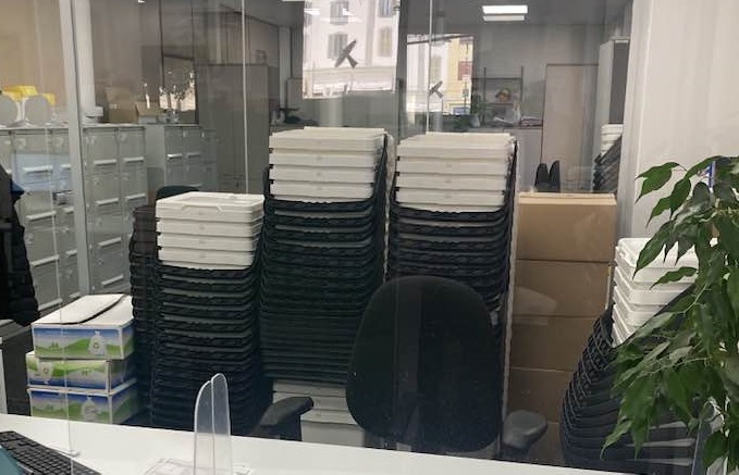 3 Bidoni Portabiancheria In Tessuto Oxford Bianco – Grandi, Impilabili, Con Coperchio